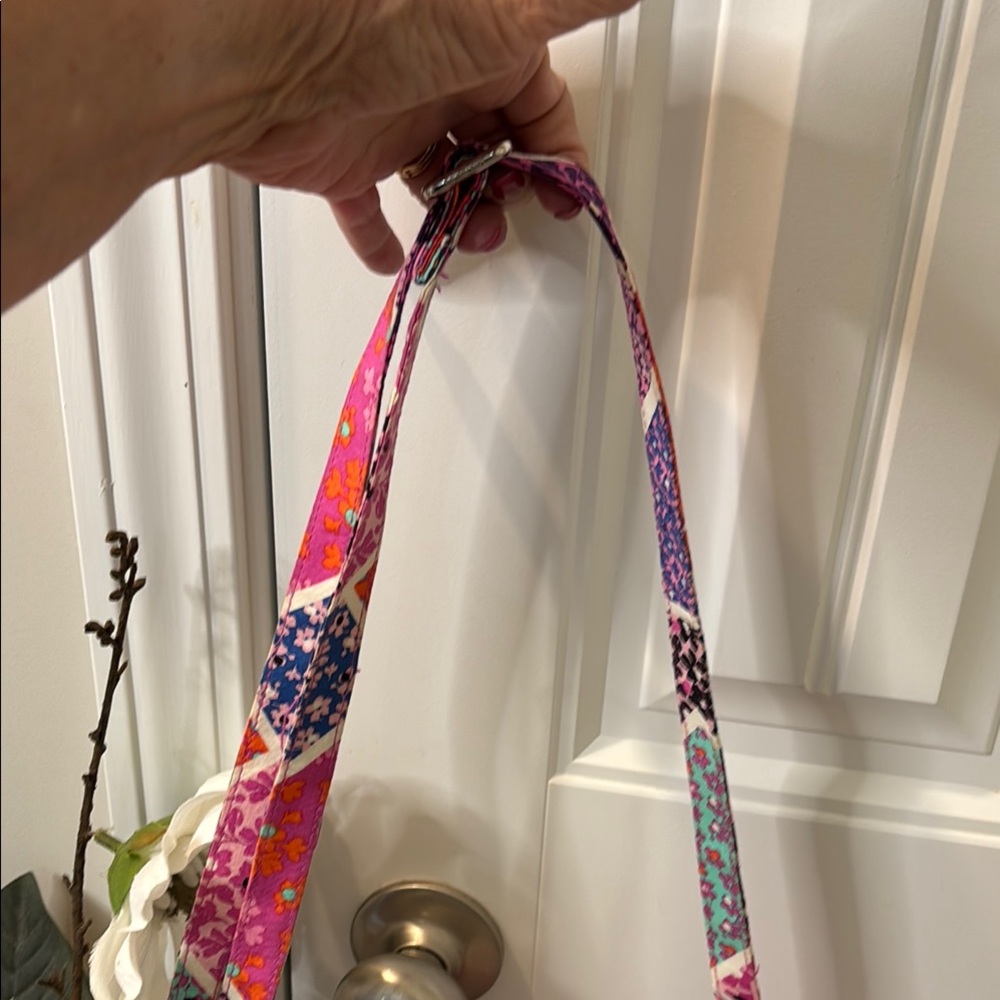 Vera Bradley Pink and Purple Quilted Crossbody Bag - Picture 3 of 11